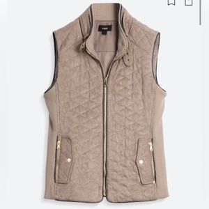 Fate Rowen faux suede quilted vest (small)